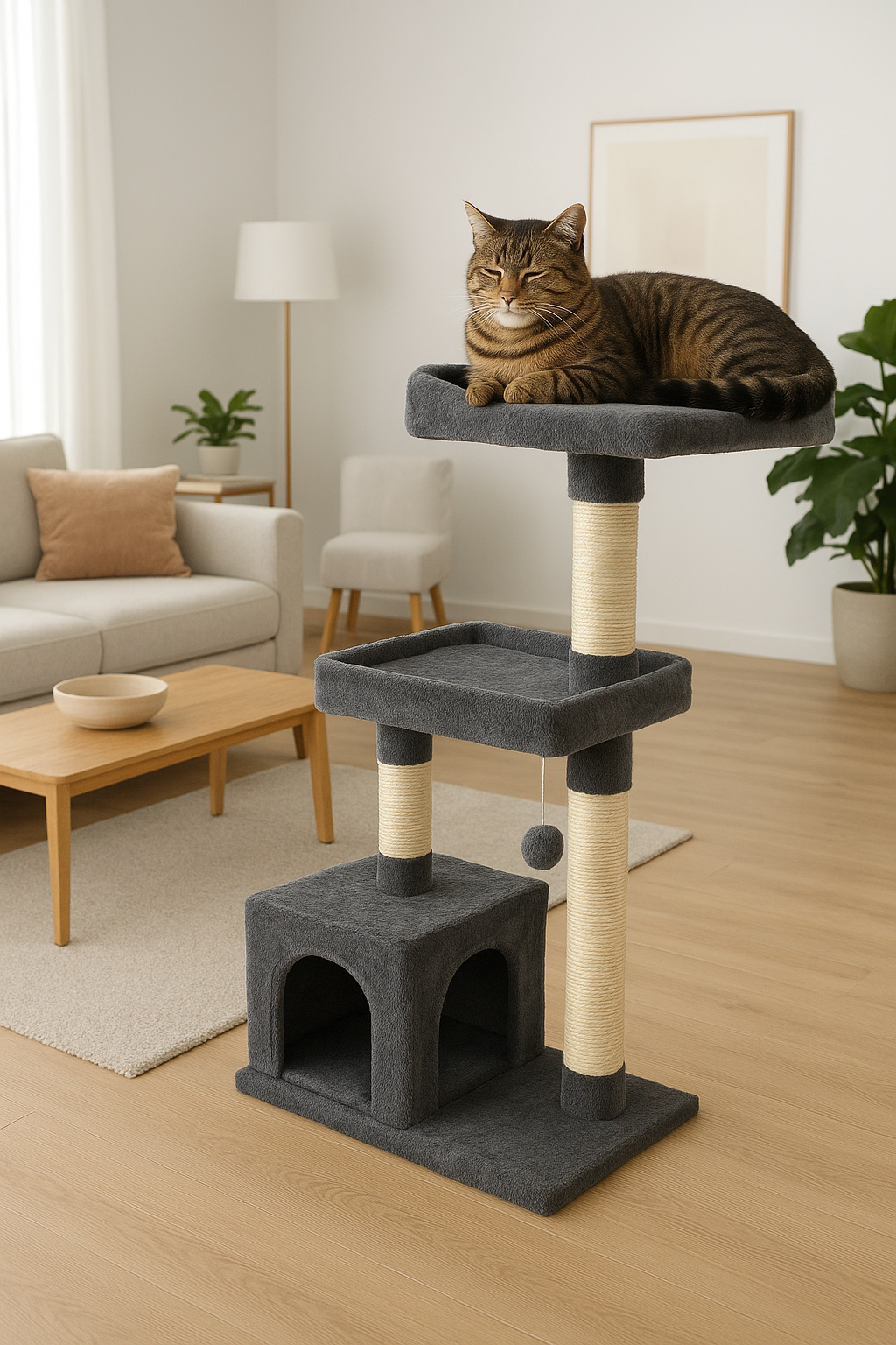 Extra Spacious Cat Tower for Large Cats 🐱 | Climbing, Scratching & Relaxing